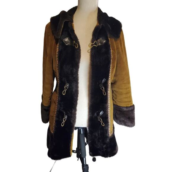 Vintage Corduroy Faux Fur Coat and suit industry UNION 1950,60s,70s? - Picture 2 of 13